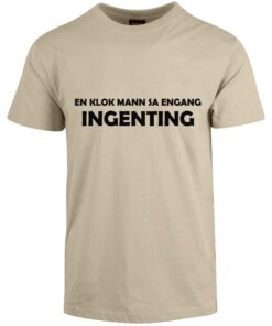 En klok mann sa en gang ingenting